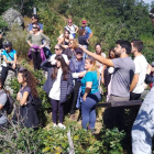 Participantes en la visita a las trincheras de Noceda de Gordón. DL