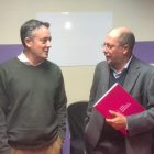 Morales e Igea, ayer tras su comparecencia en Ponferrada.