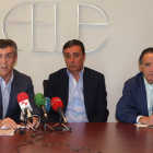 Javier Cepedano, Fernando Santos y Álvaro Díez, ayer en la Fele.