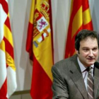 El alcalde de Barcelona, Jordi Hereu, durante la presentación de la candidatura.