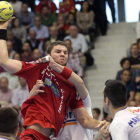 Pablo Paredes con el Gijón en la Copa del Rey del pasado fin de semana ante el Granollers.