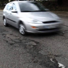 Uno de los baches en el paseo de Papalaguinda.
