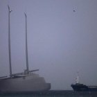 El yate a vela mas grande del mundo, el  Sailing Yatch A, retenido en Gibraltar.