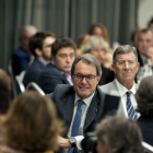 El presidente de la Generalitat, Artur Mas en una cena coloquio organizada por la Cámara de Comercio de Girona.