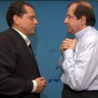 Mario Amilivia y Juan Vicente Herrera dialogan momentos antes de la reunión de la ejecutiva popular