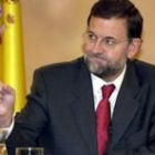 Mariano Rajoy, ayer, durante la rueda de prensa que ofreció después del Consejo de Ministros