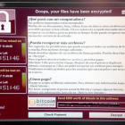 El mensaje en español que aparece en los ordenadores infectados.