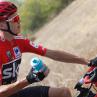 Chris Froome, durante la novena etapa de la Vuelta