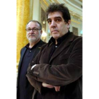 Los escritores Eduardo Lago y Lluís María Todó