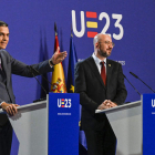 Sánchez, Charles Michel y Von der Leyen en la reciente cumbre de Granada. MIGUEL ÁNGEL MOLINA