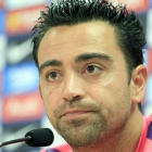 Xavi anunció en rueda de prensa el punto y final a su exitosa etapa en la selección española.