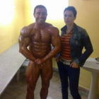 Domingo Uría, junto a su mujer, campeona de fitness.