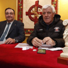 Manuel Belinchón y Estrada en la presentación de los torneos de minibasket del Colegio Leonés. RAMIRO