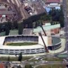 Una vista aérea del estadio Antonio Amilivia, cuyo párking el PP quiere que gestione Asprona