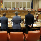 Minuto de silencio de la Diputación Permanente del Congreso de los Diputados por los atentados de Barcelona.