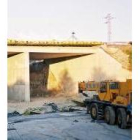 Trabajos en la línea Zamora-Orense, en San Cibrao