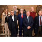 De izquierda a derecha: Ángel Capdevila, Esther Santás, César Roa, Manuel Cabezas, Javier Fernández Costales, Silván, Roberto Merino, Maxi Barthe, Salustiano López Contreras y María Dolores Otero. RAMIRO