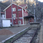 Estación de tren en Santa Lucía de Gordón.