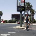 Un termométro marca 50º al sol en Córdoba, la semana pasada.