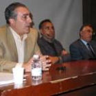 De izquierda a derecha, Ares, Perandones y Aller durante la charla