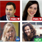 Javier Alfonso Cendón, Andrea Fernández, Carmen González Guinda y Marta Álvarez Barrio.