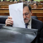 Rajoy se prepara para dar cuenta del Consejo Europeo en el Congreso, el miércoles 15 de marzo.