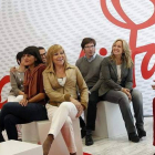 Rodríguez, Valenciano, Jiménez y López en el escenario de la Conferencia Política.