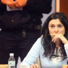 La concejala del PSOE en el Ayuntamiento de Ponferrada, Paula Rodríguez, durante el pleno celebrado esta mañana