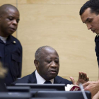 Laurent Gbagbo, durante su comparecencia ante la CPI.