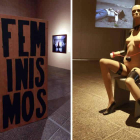 ‘Contenedor de los feminismos’, de Carme Nogueira; y ‘Dona silenciosa’, de Amelia Riera.