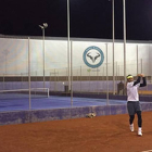 Rafael Nadal, en un entrenamiento nocturno, el viernes pasado.