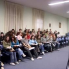 Un grupo de alumnos de secundaria del colegio de los Padres Agustinos durante la jornada informativa