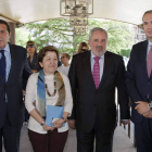 El consejero, ayer, a su llegada a las instalaciones donde se celebró el acto en Salamanca.