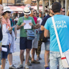 Turistas en el centro de León