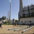 Inicio de las obras ayer en Compostilla II