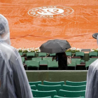 La lluvia ha provocado la suspensión de la jornada en Roland Garros