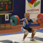 Lidia Valentín durante su actuación en el Campeonato de España, celebrado en Gijón.