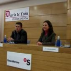 Sergio Vega y Cristina Santos, jefa de zona del Banco Herrero
