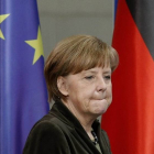 La cancillera alemana, Angela Merkel, a su llegada a un acto oficial en Berlín, el miércoles.