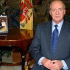 El Rey durante el mensaje de Nochebuena que dirigió a los españoles el pasado martes