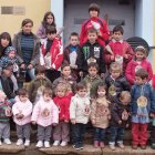 Foto de familia de los alumnos que celebraron el magosto en Gordaliza.