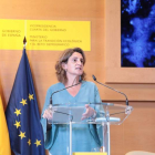 La ministra para la Transición Ecológica y el Reto Demográfico, Teresa Ribera, ayer. DL
