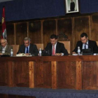 Potes, Fierro, Riesco y Cortés, ayer durante el Pleno.