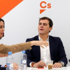 Rivera preside la reunión de la ejecutiva de Ciudadanos, el pasado mes de febrero en la sede central de Madrid.