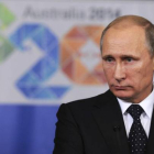 El presidente ruso, Vladimir Putin, en una conferencia del G-20, en Brisbane (Australia).