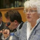 Marianne Fischer Boel, en la comparecencia de ayer en el Parlamento Europeo
