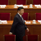 Xi Jinping llega a la Asamblea del Pueblo en Pekín.