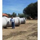 Obras de la construcción del nuevo colector de Villaquilambre