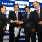Tomás Villanueva, Bondelle, Picardo y Martínez, ayer en Villadangos