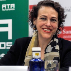 La ministra de Trabajo, Magdalena Valerio, durante su intervención en San Lorenzo de El Escorial